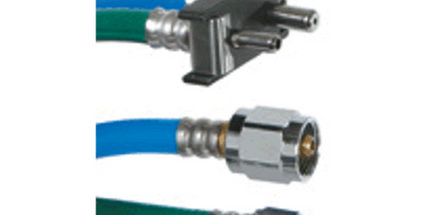 Belmed O2/N20 Duplex hose Porter male Quick connect, 10 feet