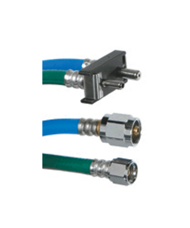 Belmed O2/N20 Duplex hose Porter male Quick connect, 10 feet