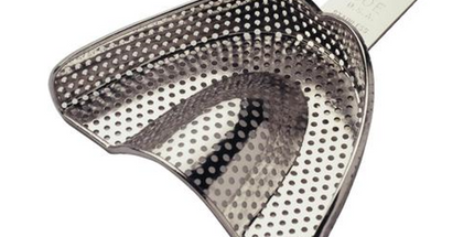 GC America #SX1 Extra Large Upper Full-Arch Stainless Steel Perforated Impression Tray. #264911