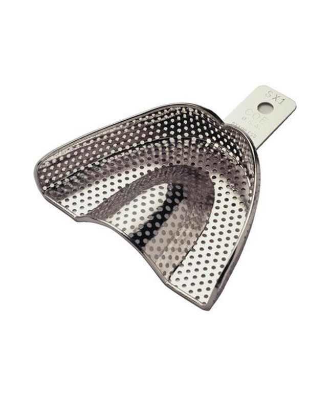 GC America #SX1 Extra Large Upper Full-Arch Stainless Steel Perforated Impression Tray. #264911