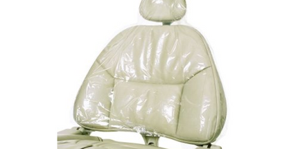 Pinnacle - Slip-N-Grip Clear Disposable Half Chair Cover 33"x37" 75/Rl