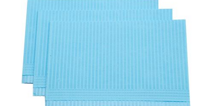 Defend Plus Patient Bibs Blue 3Ply Tissue + 1Ply Poly 500/Cs