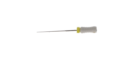 Stainless Steel K-File with Plastic Handle & Endo Stop, 25 mm, 0.02 Taper, # 15, White, 6/Pk, MK2515