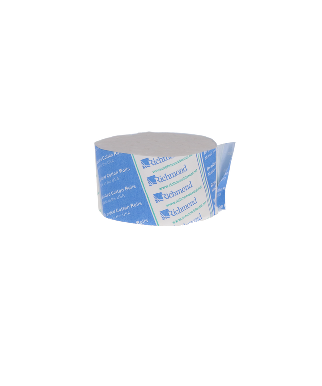 Richmond - Cotton Rolls Braided 1.5" x 3/8" Medium N/S Jr Pak 2000/Bx