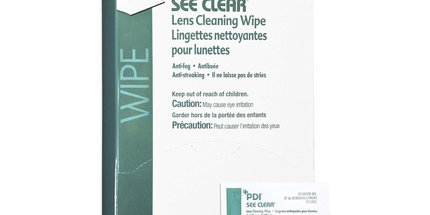 See Clear Eye Glass Cleaning Wipes 120/bx