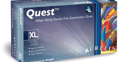 Aurelia Quest White Nitrile X-Large 100/Bx
