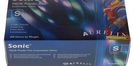 Aurelia Sonic Indigo Nitrile Gloves Small 300/Box