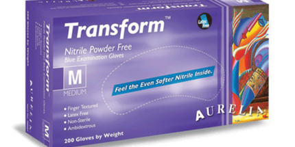Aurelia Transform TransBlue Nitrile Gloves X-Large 200/Box