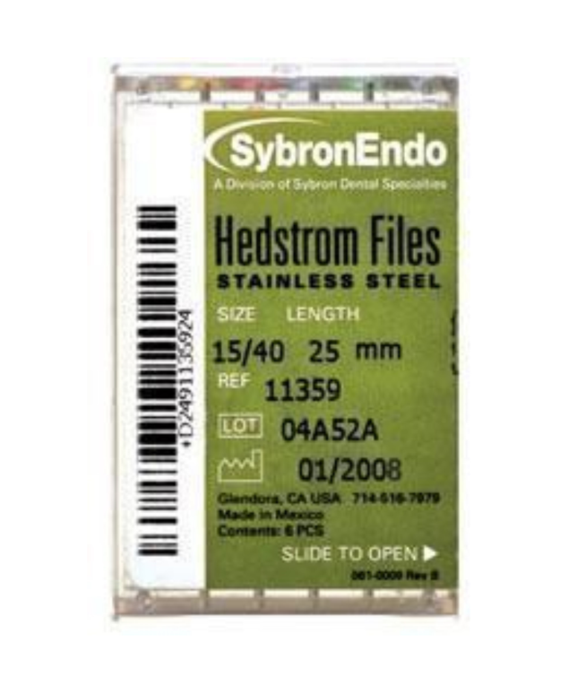 SybronEndo - Hedstrom Files 21mm #15-40 Assorted 6/Bx