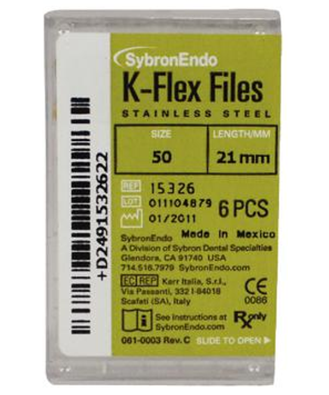 SybronEndo - K-Flex Files 21mm #50 6/Bx