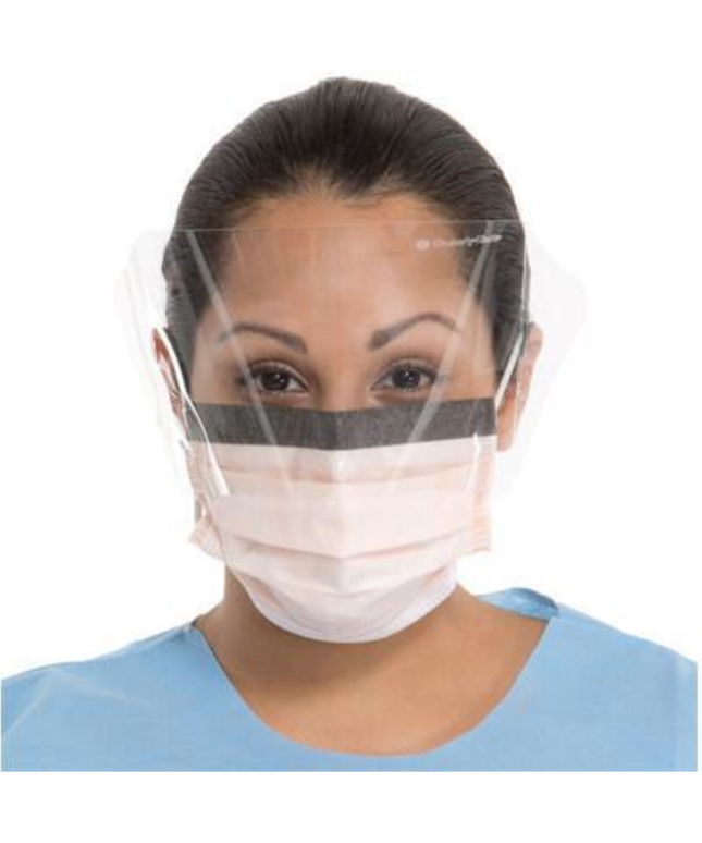 Kimberly Clark - FLUIDSHIELD Level 3 Orange Mask w/SO SOFT Lining & Visor 25/Box