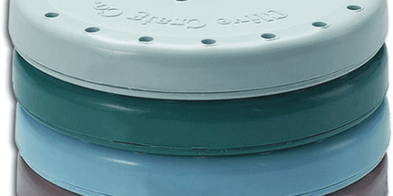 Dux Dental - Bur Block Magnetic 24 Hole Round Blue