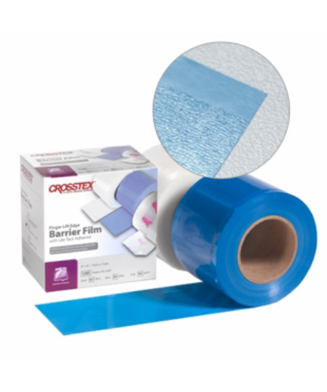 Crosstex - Barrier Film Finger Lift 4x6 Blue 1200/Bx