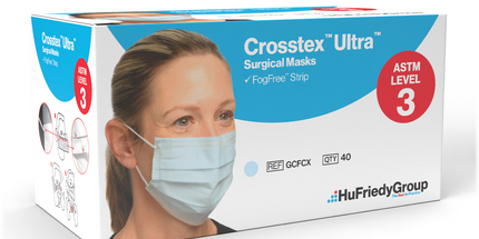Crosstex - Ultra FogFree Earloop Mask 40/Box Blue - Level-3