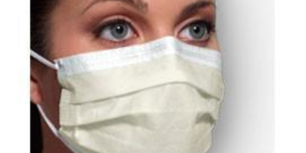 Crosstex - Crosstex Procedure Earloop Mask Yellow 50/Bx - ASTM 2
