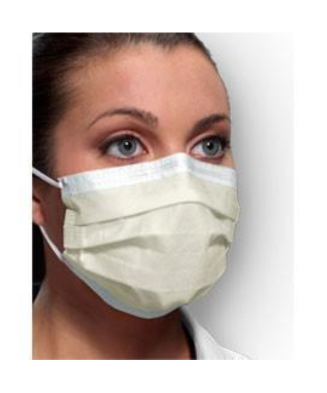 Crosstex - Crosstex Procedure Earloop Mask Yellow 50/Bx - ASTM 2