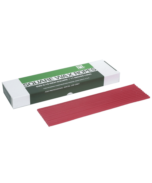 Coltene - Hygenic Utility Wax Strips - Red Round 11" x 3/16", Box of 80