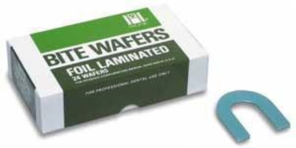 Coltene - Hygenic U-shaped Bite Wafers with Foil Insert - Light Blue, Box of 24