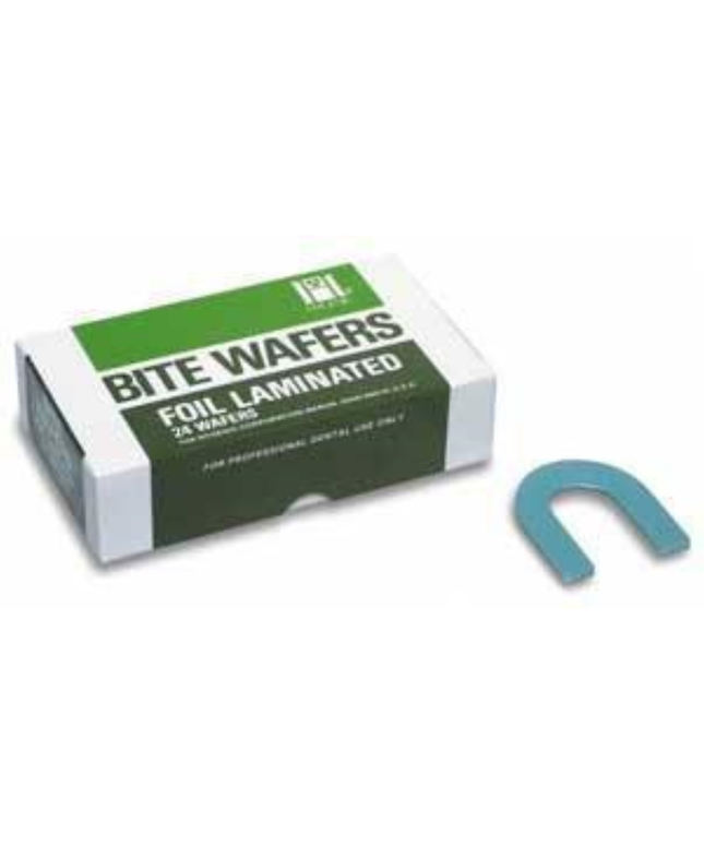 Coltene - Hygenic U-shaped Bite Wafers with Foil Insert - Light Blue, Box of 24