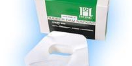 Coltene - Ora-Shield Rubber Dam Napkins, fit Frame size 5" and 6", Box of 50 napkins