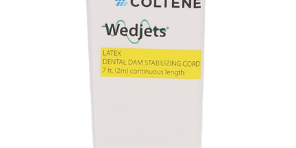 Coltene - Wedjets Dental Dam Stabilizing Cord - Latex, Small, Yellow. Dispenser of 7 feet