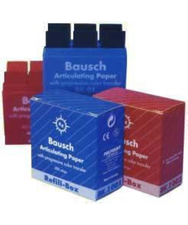 Bausch - Articulating Paper Pre-Cut Strips Red 300/pk