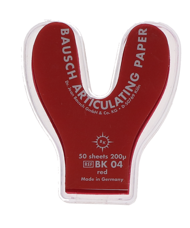 Bausch - Articulating Paper Horseshoe StripsRed 50/pk