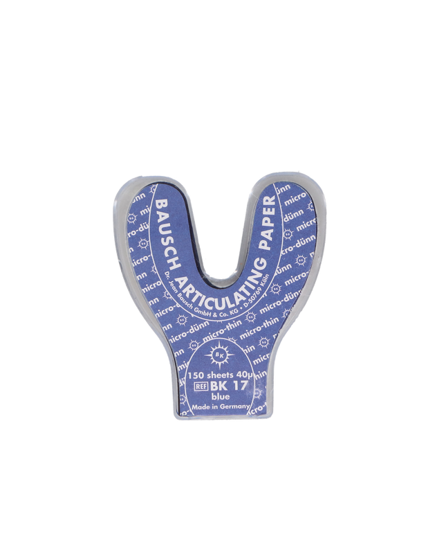 Bausch - Articulating Paper Micro-Thin Horseshoe StripsBlue 150/pk