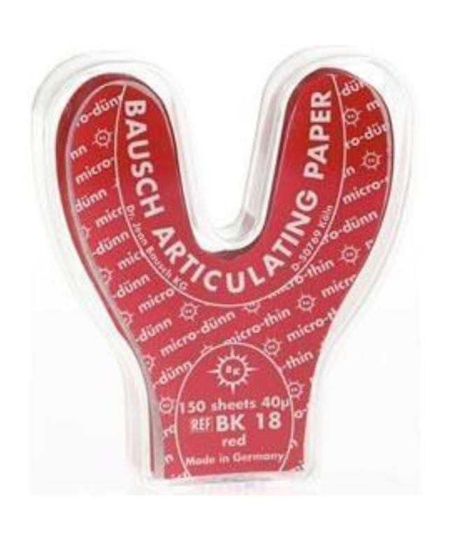 Bausch - Articulating Paper Micro-Thin Horseshoe StripsRed 150/pk