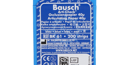 Bausch - Articulating Paper Micro-Thin Pre-Cut Strips Blue 200/pk