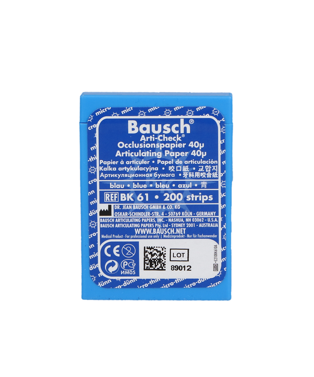 Bausch - Articulating Paper Micro-Thin Pre-Cut Strips Blue 200/pk