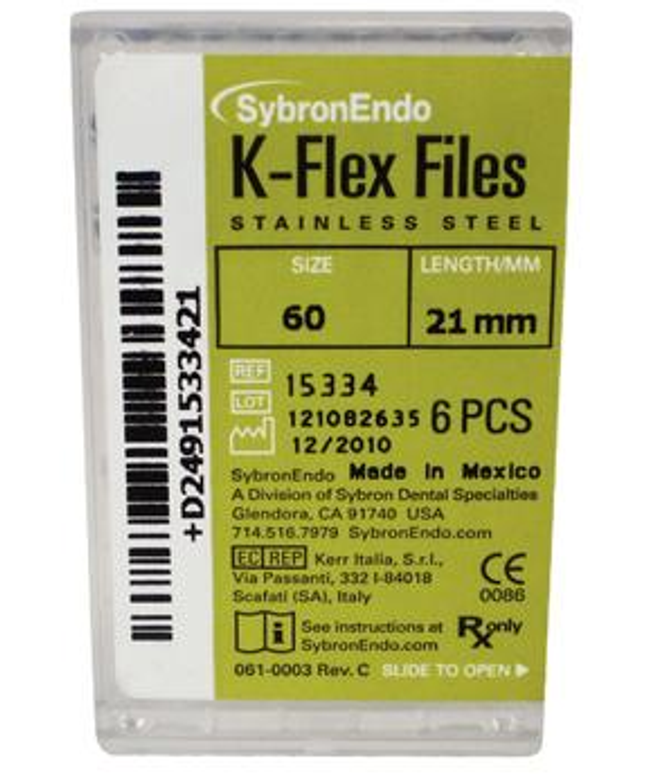 SybronEndo - K-Flex Files 21mm #60 6/Bx