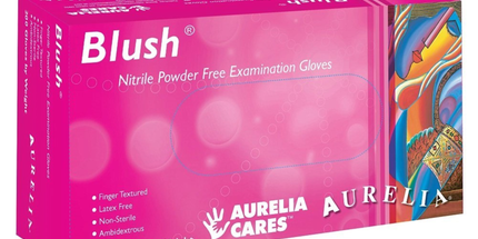Aurelia Blush Nitrile Gloves X-Small 200/Box