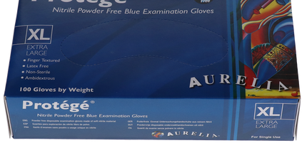 Aurelia Protege Blue Nitrile Gloves X-Large 100/Bx