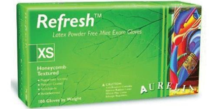 Aurelia Refresh PF Gloves Peppermint X-Small 100/Bx