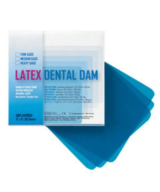 Crosstex - Dental Dam Latex 6"x6" Medium-Green 36/Box