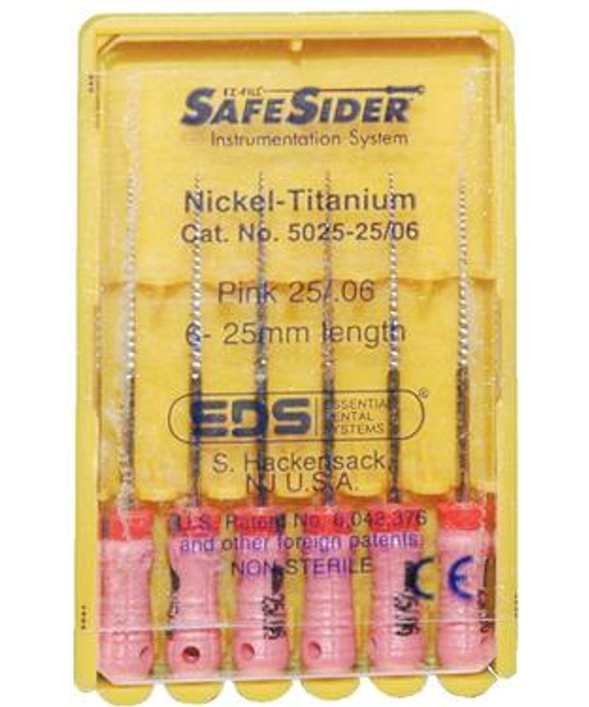 EDS - SafeSiders Reamers NiTi 25mm #25 .06T 6/Pk