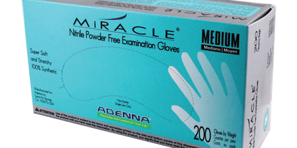 Adenna Miracle Nitrile Gloves PF LG 200/Bx
