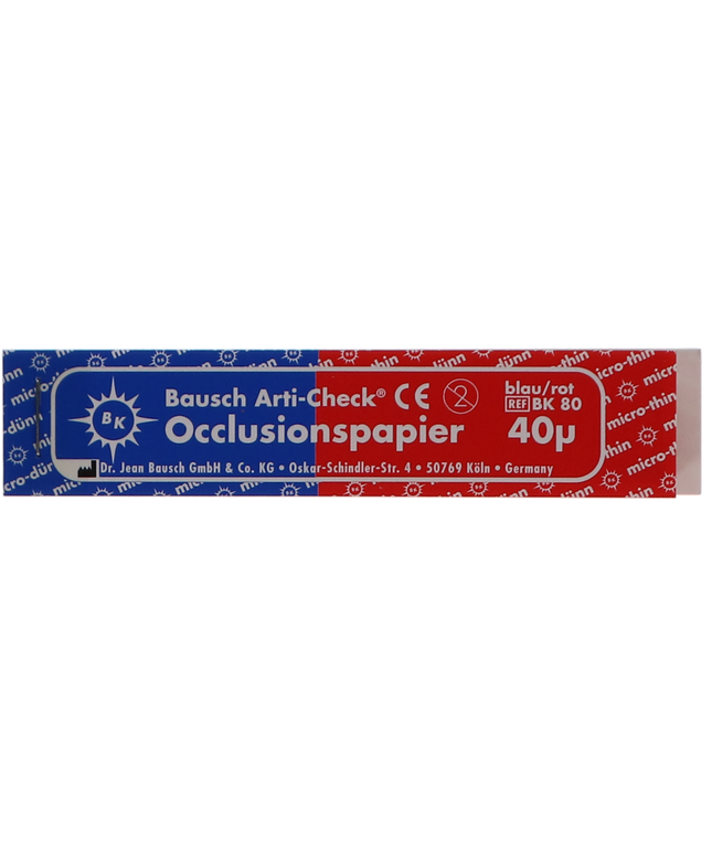 Bausch - Articulating Paper Straight Red/Blue 200/Pk