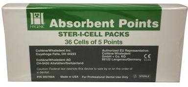 Absorbent Paper Points Ster-i-Cell 180/Bx Coarse