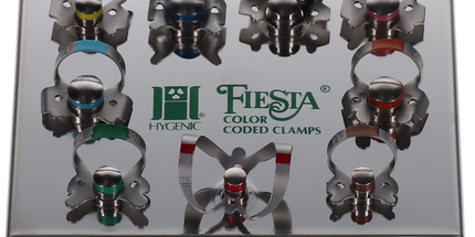 Coltene - Hygenic Fiesta 9 Winged Color Coded Clamp Pak. Pak contains: 1 Color-Coded