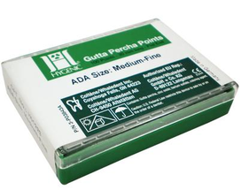 Coltene - Hygenic Medium-Fine Gutta Percha Points, box of 100 individual natural color