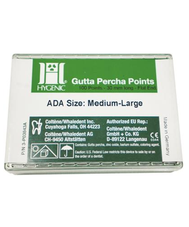 Gutta Percha Points 20/Pk Medium Large 5Vls/Bx
