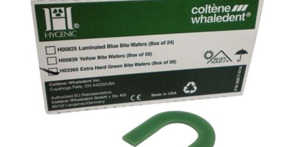 Coltene - Bite-Wafers Non-Laminated Singles 36/Box Extra-Hard Green