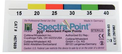 Coltene - Hygenic Spectra Paper Points Iso 15-40, 200 Pcs