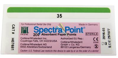 Coltene - Hygenic #35 Green Absorbent Paper Points 200Pk
