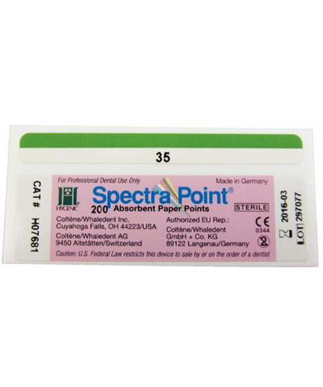 Coltene - Hygenic #35 Green Absorbent Paper Points 200Pk