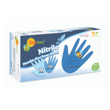 Cranberry - BeeSure Light Blue Nitrile Glove Medium 100/Box