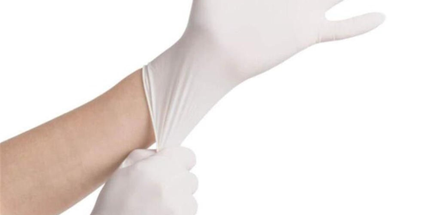 Cranberry - BeeSure PF Latex Glove Medium 100/Bx