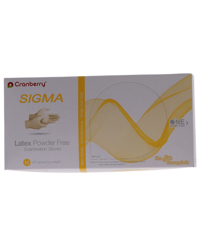 Cranberry - Cranberry Sigma PF Latex Glove Medium 100/Bx
